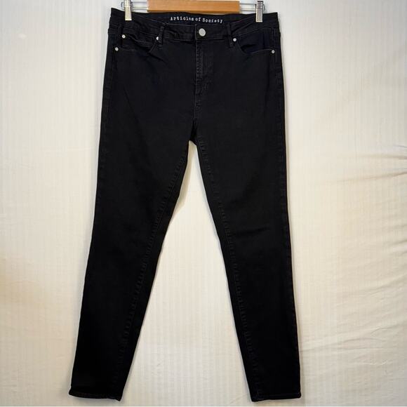 Articles Of Society Super Soft Classic Black Denim Skinny Jeans Women’s Size 33 - Picture 1 of 7